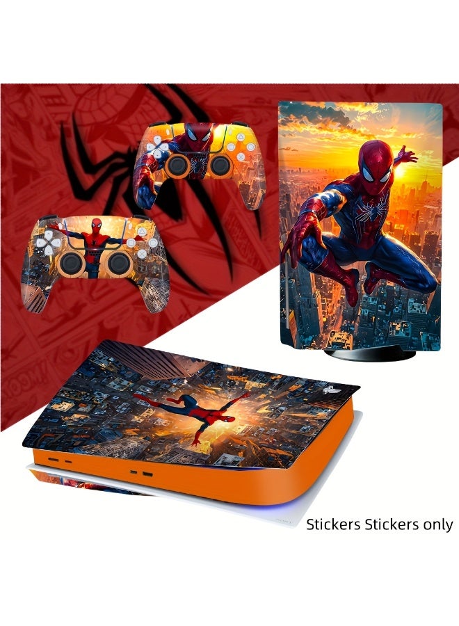 Spider-Man themed for Playstation 5 console sticker set - Premium vinyl stickers - Waterproof, dustproof and scratch-resistant protection with eye-catching illustration design Stickers/Only Stickers - Image 1